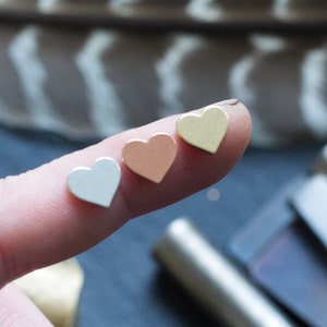 Tiny Heart Stamping Blank - Multiple Sizes - Metal Blanks for Soldering - Charms for Jewelry Making - Sterling Silver, Copper or Brass