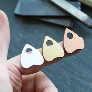 Planchette Metal Stamping Blank - Metal Blanks for Soldering - Charms for Jewelry Making - Sterling Silver, Copper or Brass