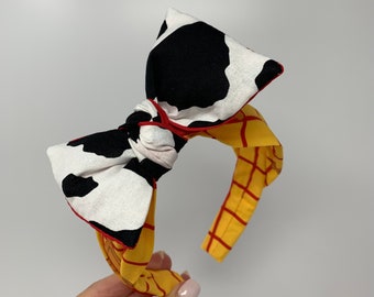 Sheriff Woody Big Bow Headband – Bow band theme park headband toy story bowband
