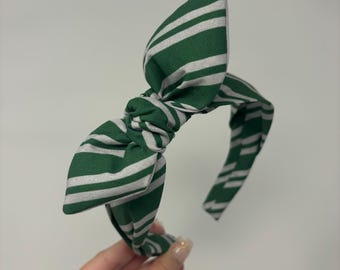 Wizard Striped Cunning Bow Band House Pride Color Headband Wizard Inspired House Color Striped Headband