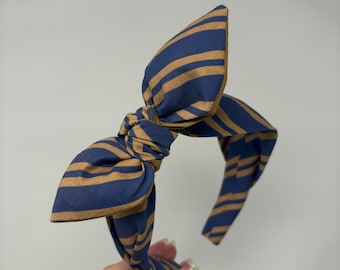 Wizard Striped Wisdom Bow Band House Pride Color Headband Wizard Inspired House Color Striped Headband