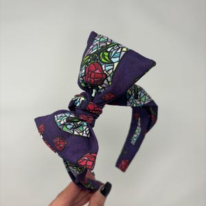 The Enchanted Rose BIG Bow Band Be Our Guest Beauty Headband