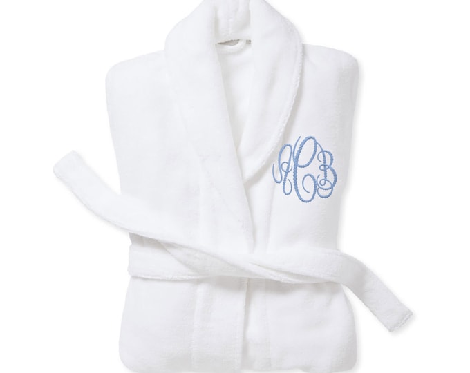 Monogrammed Short Terry Robe, Personalized Terry Bath Robe, Custom