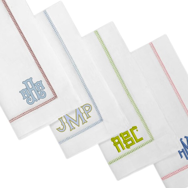 Monogrammed Linen Napkins - Etsy