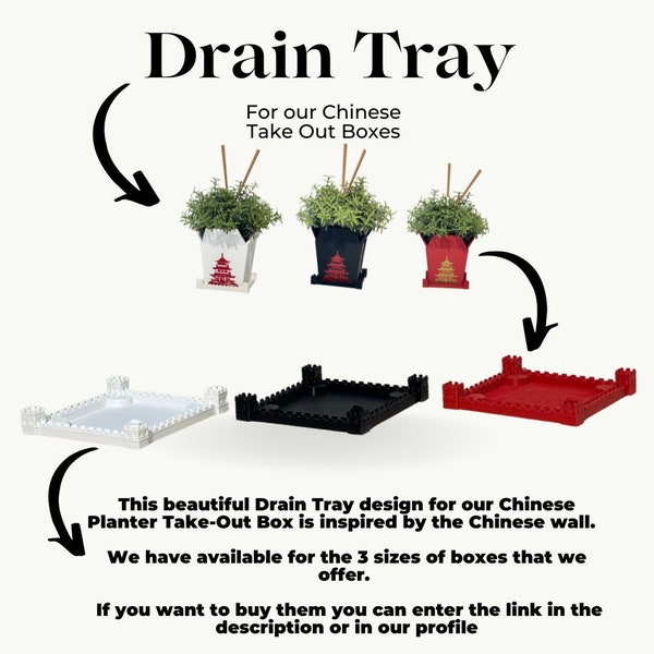 Drainage Trays for Chinese Planter Take-Out Box | 3D printed