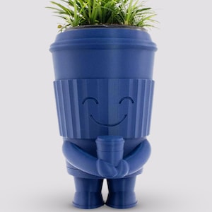 3D Printed Coffee Cup Planter with Drainage Tray