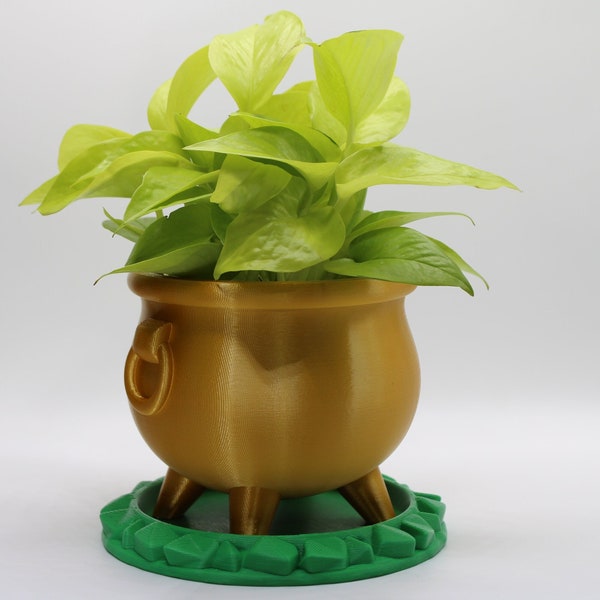 Witch Cauldron Planter Pots With Drainage - FREE SPOON and Drain Tray -  Home Decor - Hoco Pucus 3D printed planter