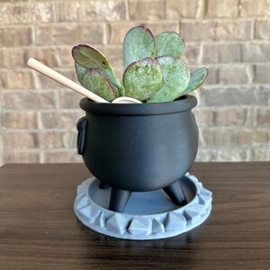 Witch Cauldron Planter Pots With Drainage - FREE SPOON and Drain Tray -  Home Decor - Hoco Pucus 3D Printed