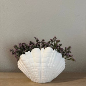 Vase à coquillages, vase à coquillages, vase à fleurs, décor de plage, vase à huîtres, vase créatif à coquille imprimée en 3D, pot de fleurs, décoration de la maison