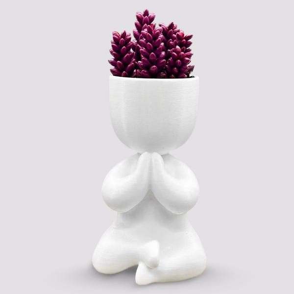 Yoga Pose Planter: 3D Printed Succulent Pot