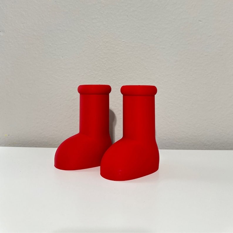 Pair of Big Red Boots Pen and Pencil Cup Holder Home Decor Etsy