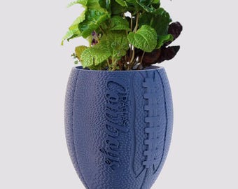Jardinière Cowboys Football américain imprimée en 3D - Jardinière unique pour l'intérieur et l'extérieur avec trou de drainage