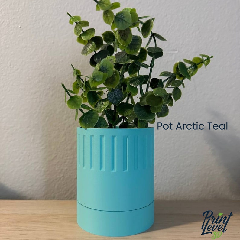 Plant pot, planter pot with drainage 3D Printed, Nordic Minimalist, Boho Succulent planter, Home Decor Gift image 1