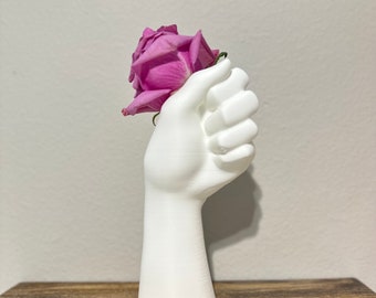 hand vase for flowers, 3D printed vase, vase hand, flower vase, unique art vase Hand vase, dried flowers holder, modern hand vase