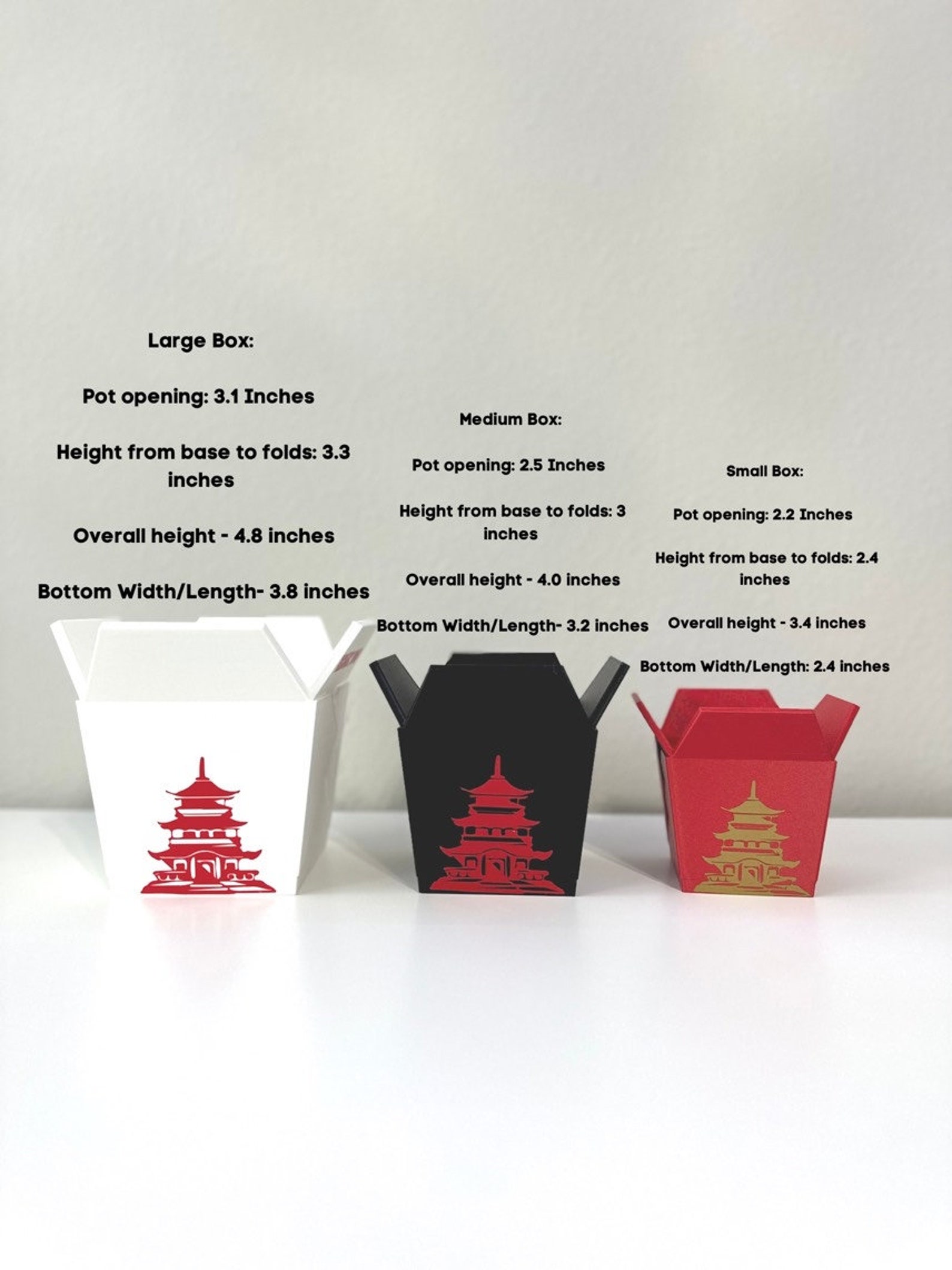 Chinese Planter Takeout Box FREE TWO CHOPSTICKS Chinese Etsy