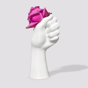 3D Printed Hand Vase: Modern Art Flower Holder