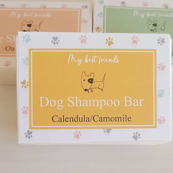 Calendula & Chamomile Solid Shampoo for Dogs /Vegan Shampoo/Natural Glycerin Solid Shampoo/Puppy Shampoo