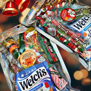 Christmas candy Pouch, Christmas candy, stocking stuffers, mystery candy