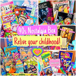 90&#39;s Girl Nostalgia box, Large Size, Nostalgic gift, 90s gifts, vintage toys, 40th Birthday