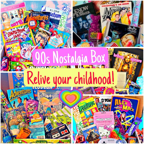 90's Girl Nostalgia Box, Large Size, Nostalgic Gift, 90s Gifts