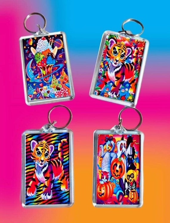 Lisa Frank Inspired Keychains 90s Gifts 90s Party Favors - Etsy