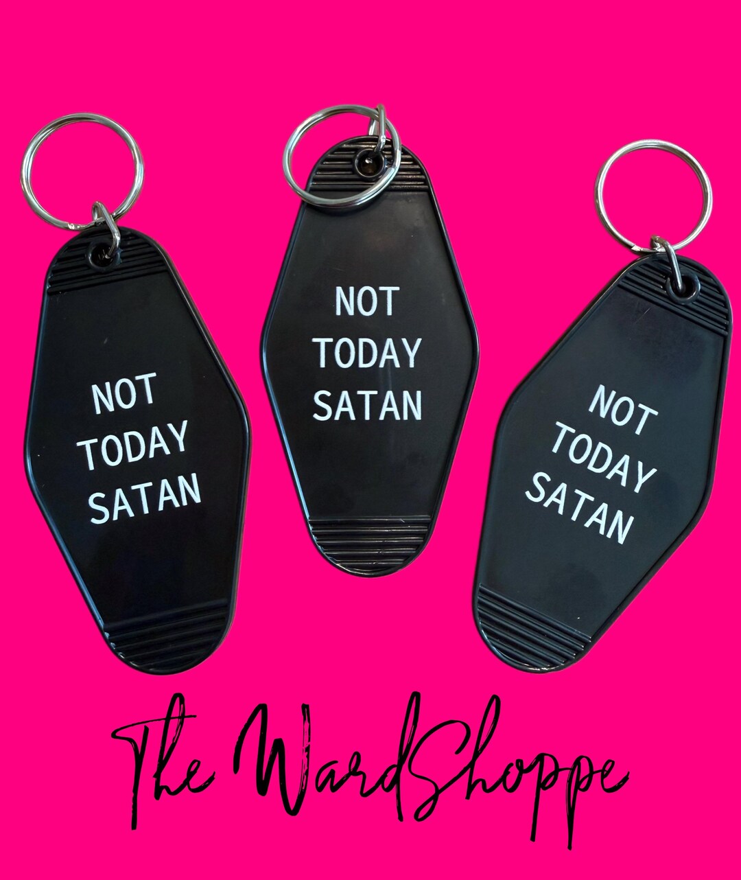 Satan Key Motel Keychain, Christian Keychains, Nostalgia Keychain, Not Today ...