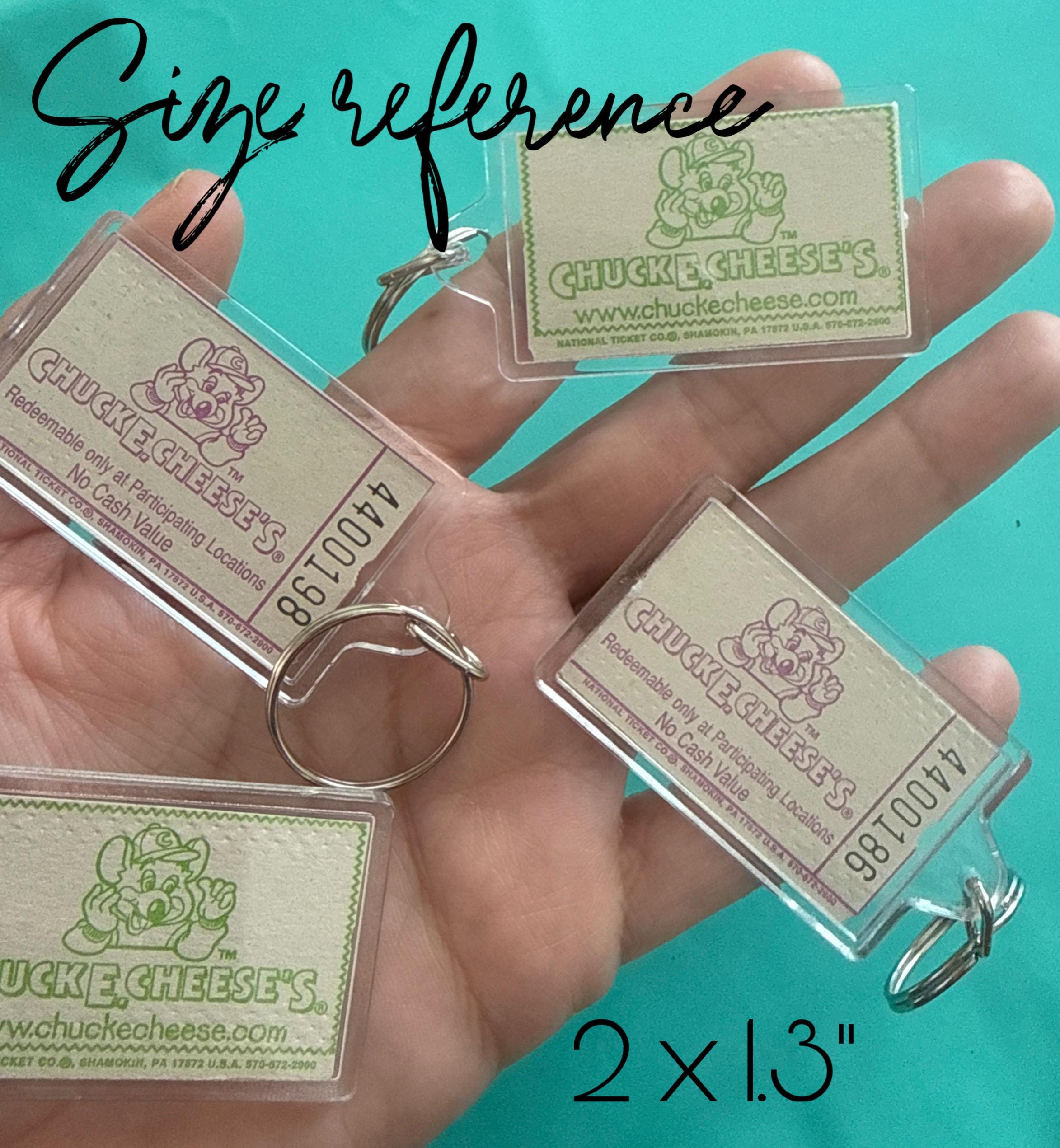 Vintage Chuck E. Cheese Tickets, Chuck E. Cheese Keychain , Vintage ...