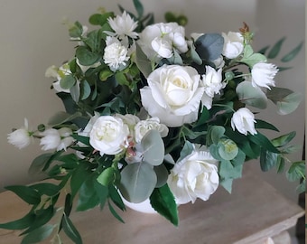 Console centerpiece/wedding centerpiece/wedding flowers /wedding arrangement/ silk arrangement