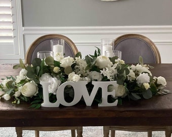 Wedding Table centrepiece/ table flowers/long centerpieces/ wedding decor/arrangements