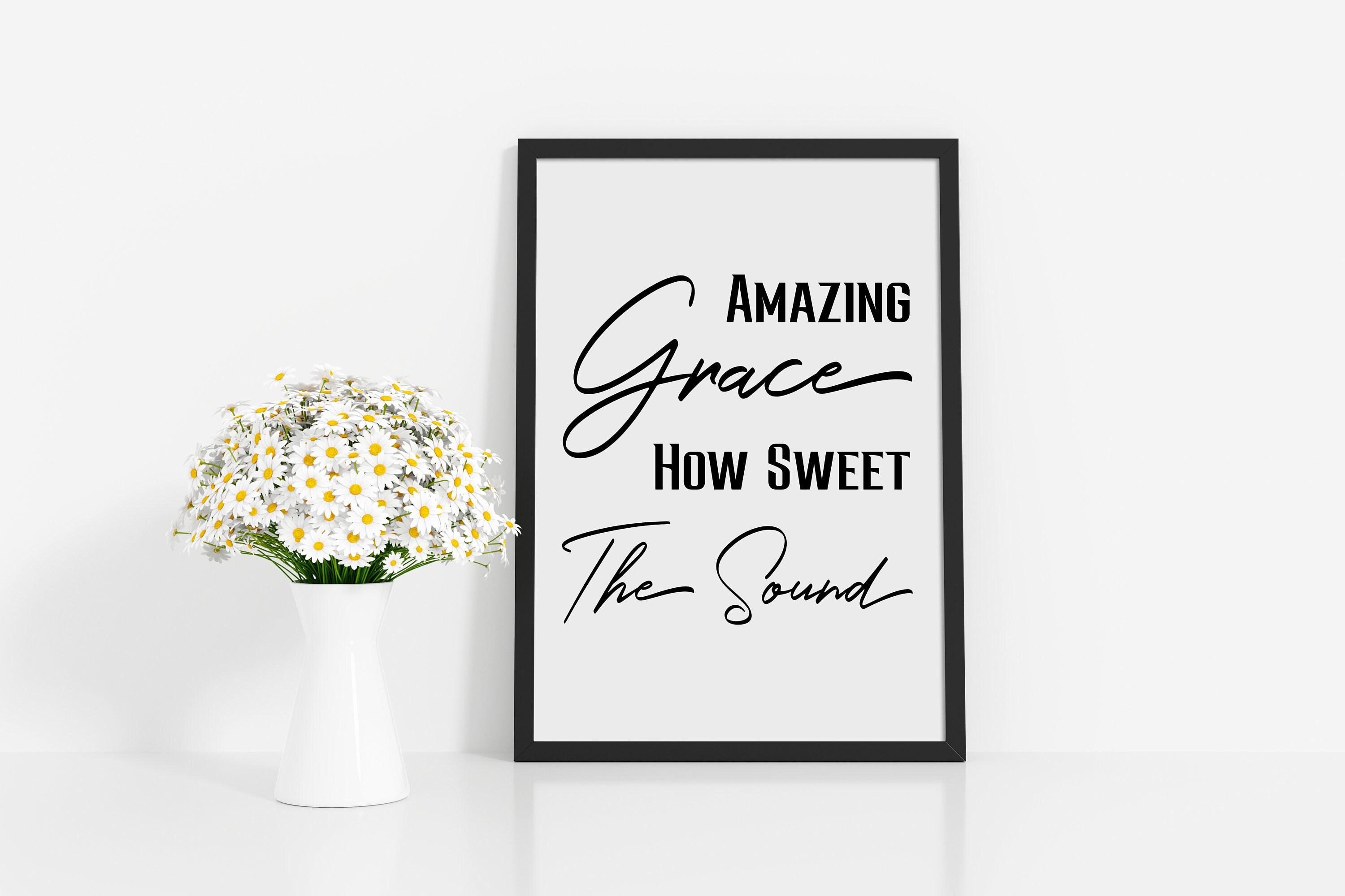 Amazing Grace How Sweet The Sound Christian Wall Art Graphiques numériques Pouces 16x20 Etsy
