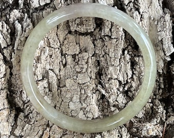Small Icy Translucent Lavender Violet Purple Celadon Green A Jadeite Jade Hand Made Bangle Bracelet Fei Cui Emerald