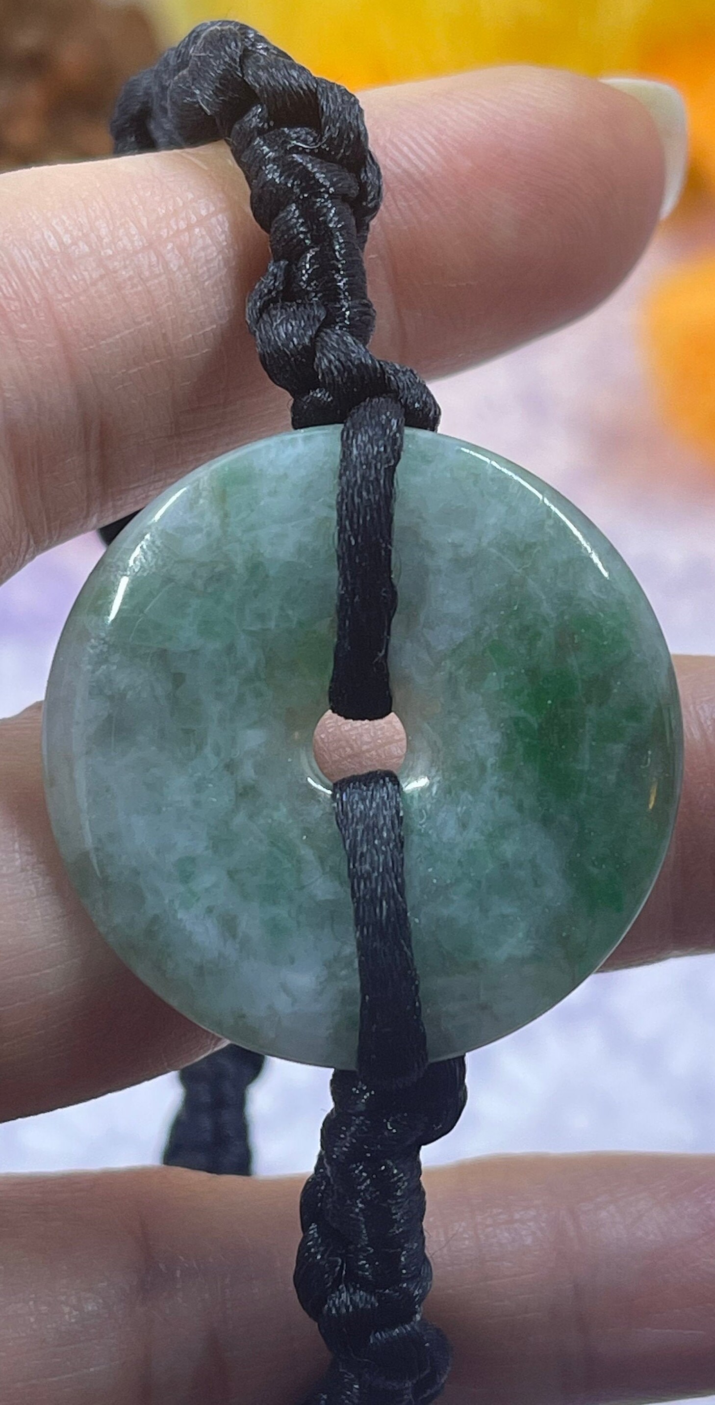 Natural A Jade Icy Translucent Apple Green and White A