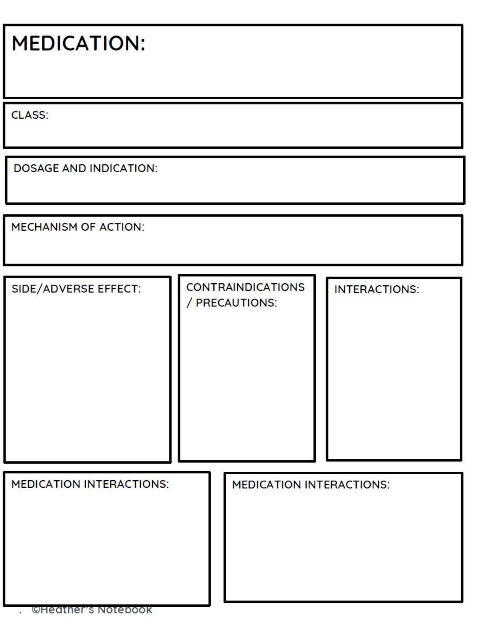 Pharmacology Notes Templates Great for Nursing Students Etsy Pharmacology Notes Templates Great for Nursing Students Etsy