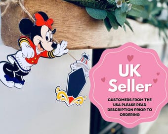 Disney Inspired Personalised Mickey and Minnie Cruise Line Banner