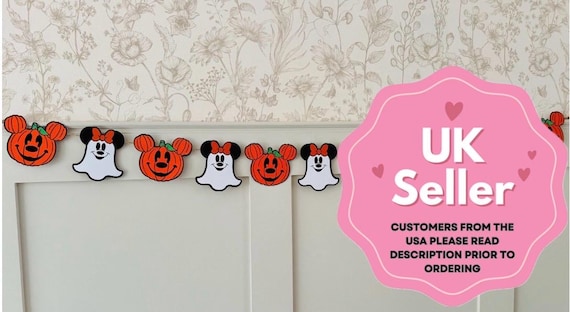 Disney inspired Mickey & Minnie Halloween Banner
