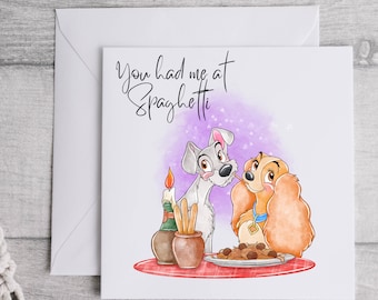 Lady & the Tramp Greeting Card