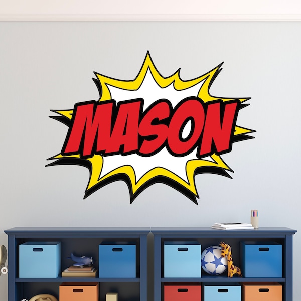 Superhero Wall Decal Etsy