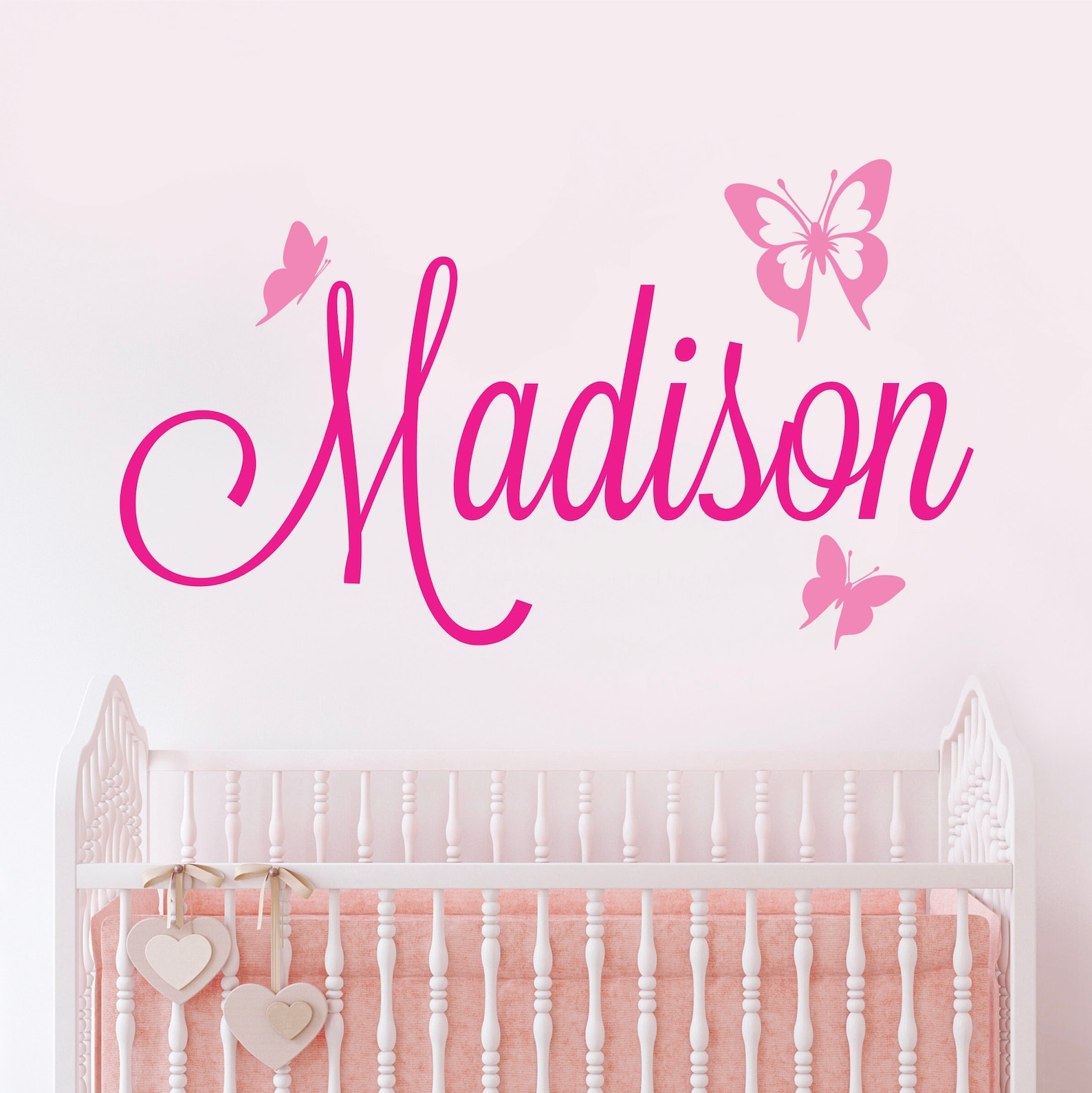 Personalized Butterfly Name Wall Decal for Girls Room Butterflies ...
