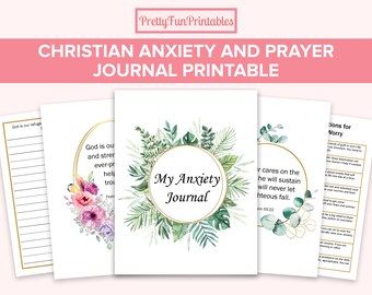Christian Anxiety Journal and Prayer Journal