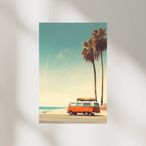 California Wall Art, Surf Poster, Beach Wall Art, Beach Print,, surfing poster, surfing print, Surf Living Room Art, Wave Wall Art, digital