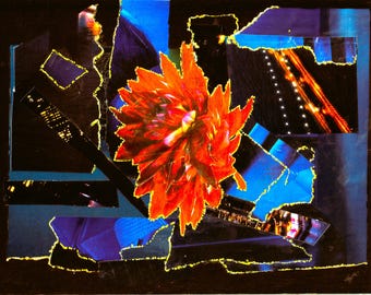 Collage art print: Kintsugi the city