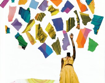 Collage art print: Let it go