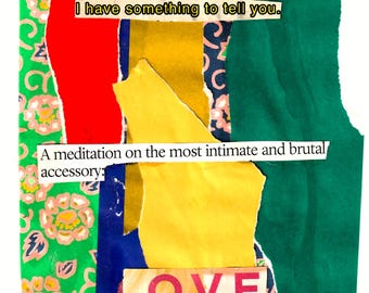 Collage art print: I've got something to tell you