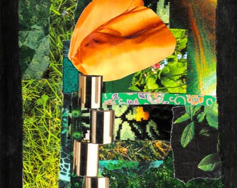 Collage art print: Ruler of the jungle