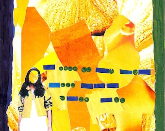 Collage art print: Think Bold (in code)