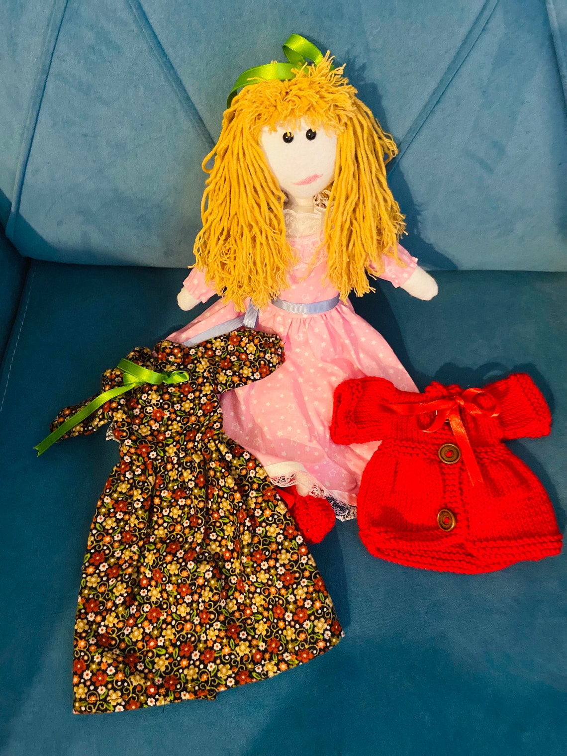 Handmade Cotton Doll With Dresses Etsy