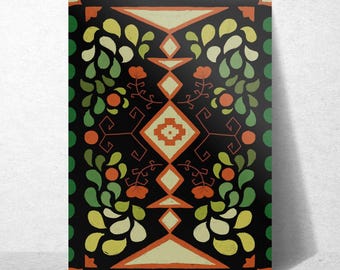 Gothic Folklore A5 Art Print || Mythology || Embroidery || Bulgarian Folklore || Eastern European || Wall Decor || Illustration by rubyllus
