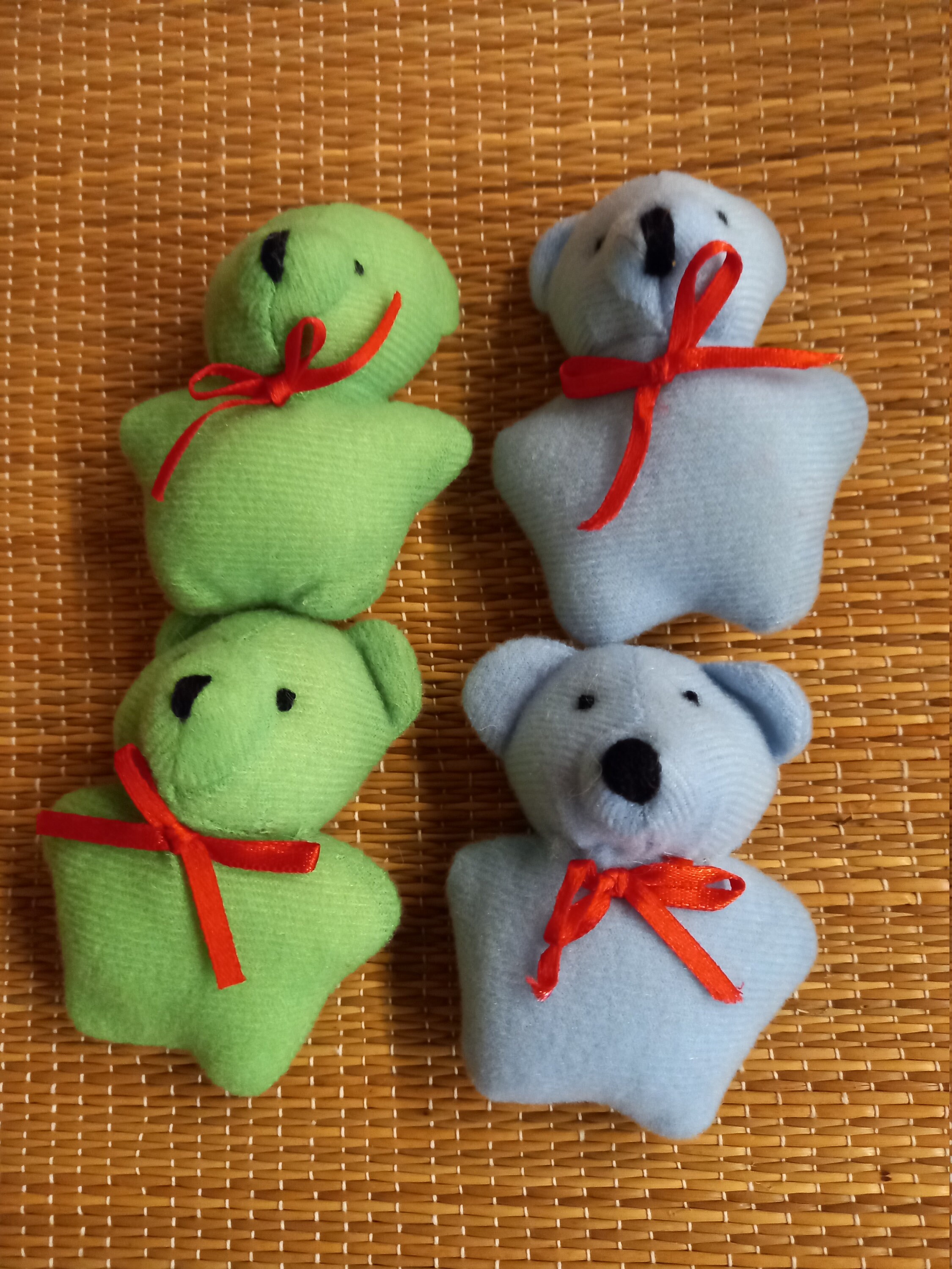 4 Oursons en Tissu