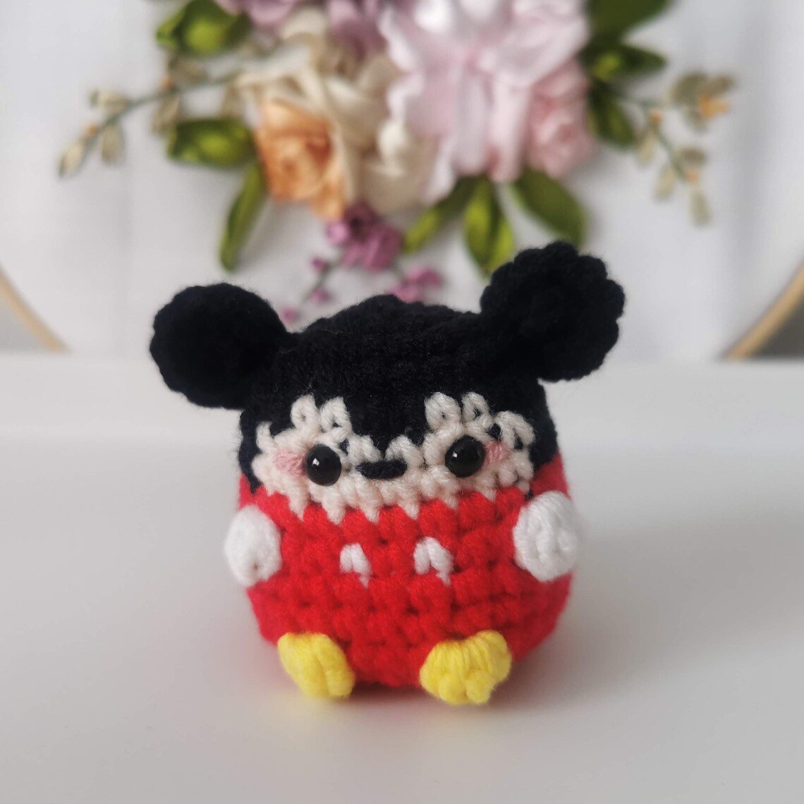 Crochet Mickey Mouse keychain Etsy