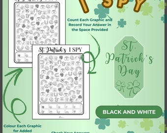 Printable I Spy, Coloring Page, St. Patrick’s Day - Etsy
